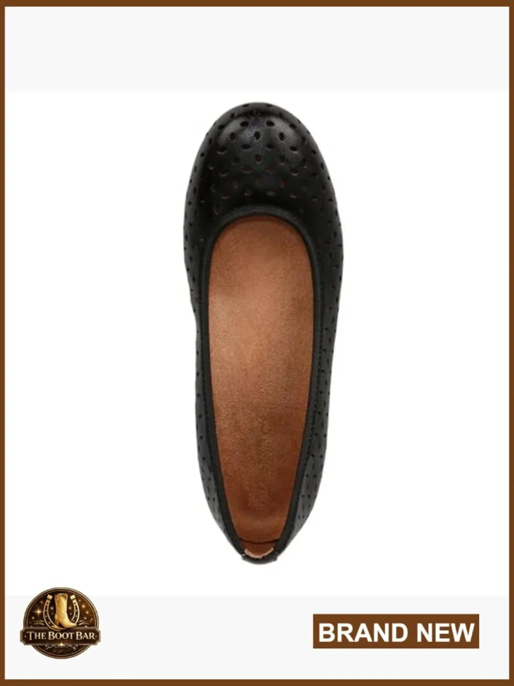 Leather Ballet Flats with Shock Resistant EVA Foam Insole, Lace-Up Closure